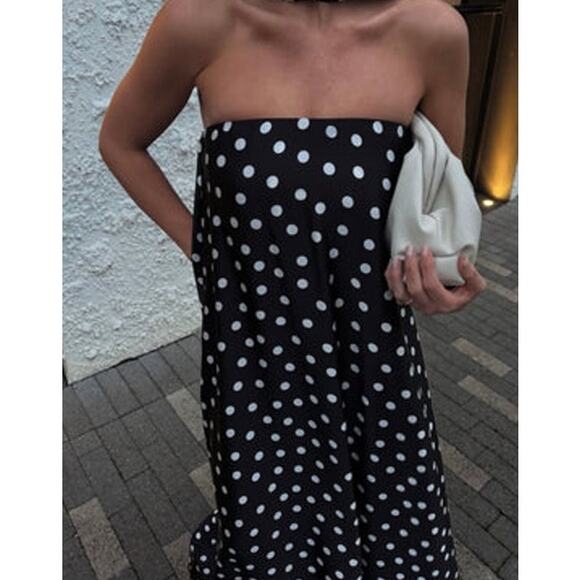 Show Me Your Mumu Tinsley Tube Dress in Polka Dot S - Picture 1 of 9